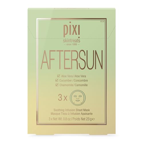 Pixi SunTreats Aftersun Masque Tissu Apres-Soleil Aloe Vera 3x23 g