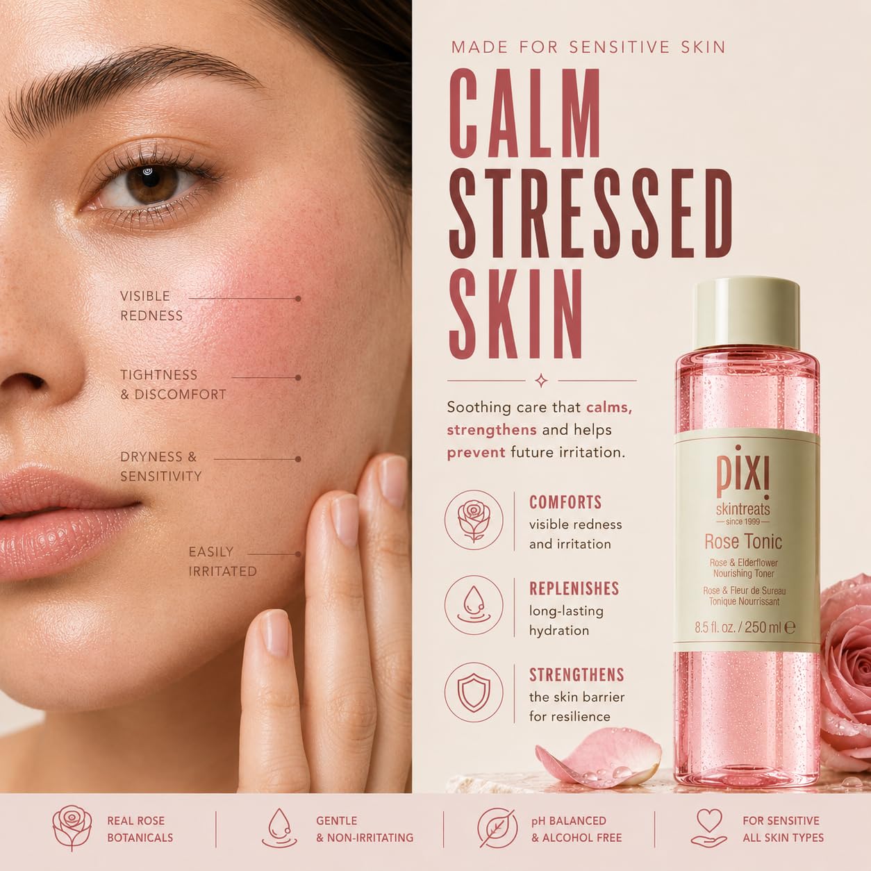 Pixi Rose Tonic lotion tonique rose 100 ml