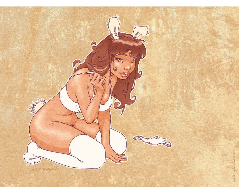 Attakus Atlas Bellamy Bunny Girl affiche 18x24 Rives