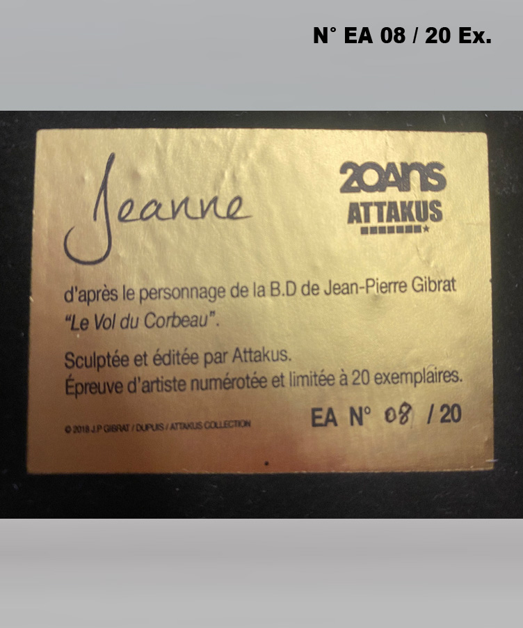 Attakus Jeanne sur les toits de Paris EA 08/20 statue 24 cm