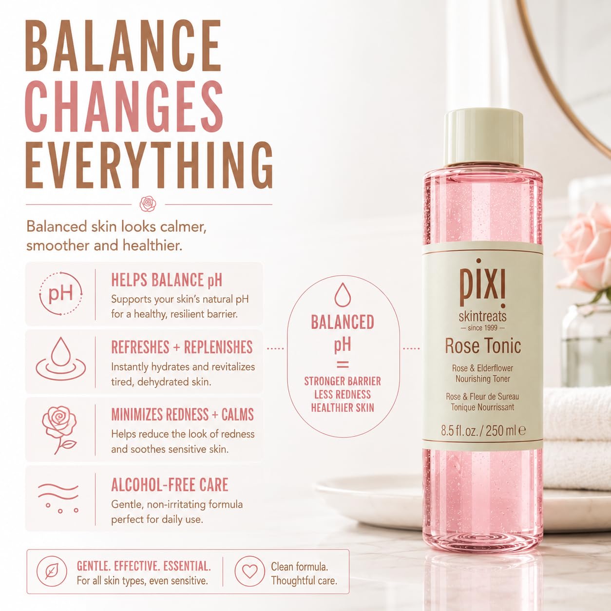 Pixi Rose Tonic lotion tonique rose 100 ml