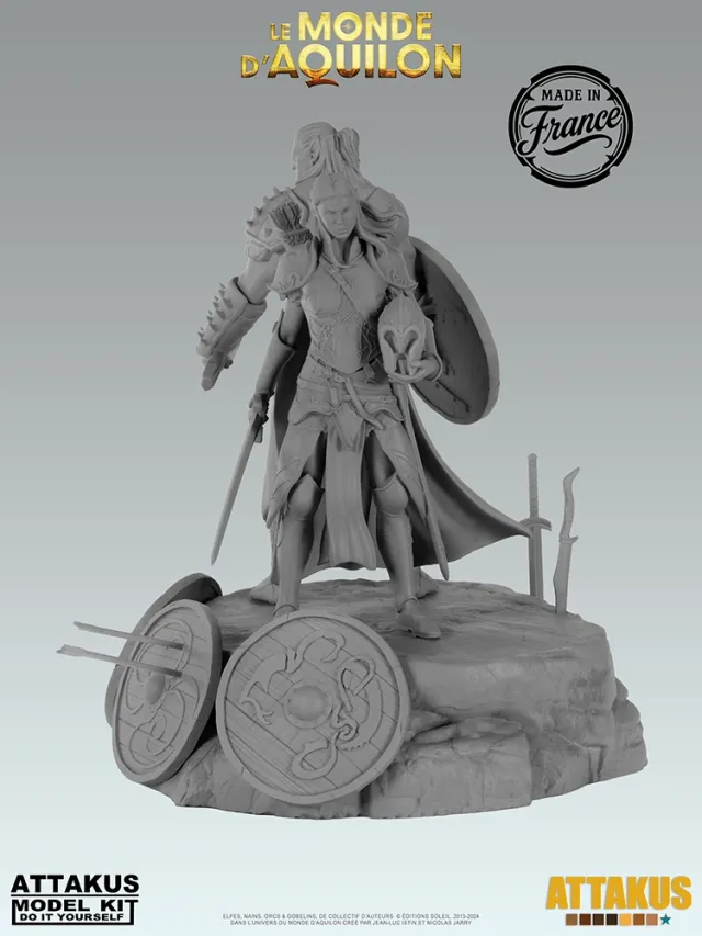 Attakus Model Kit Elfes Boucliers diorama à peindre 120 mm