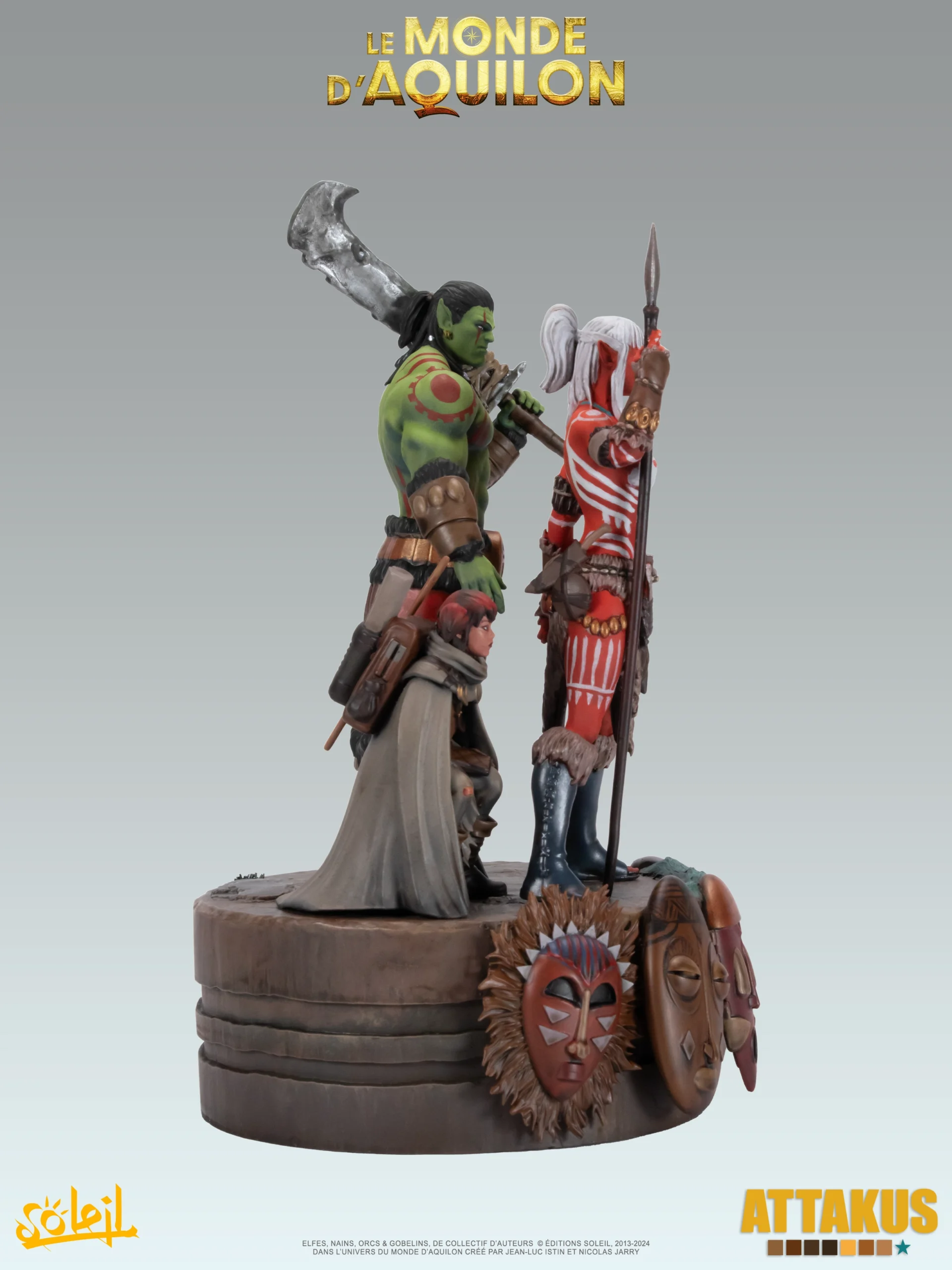Attakus Prestige Diorama des masques Elfes diorama couleur