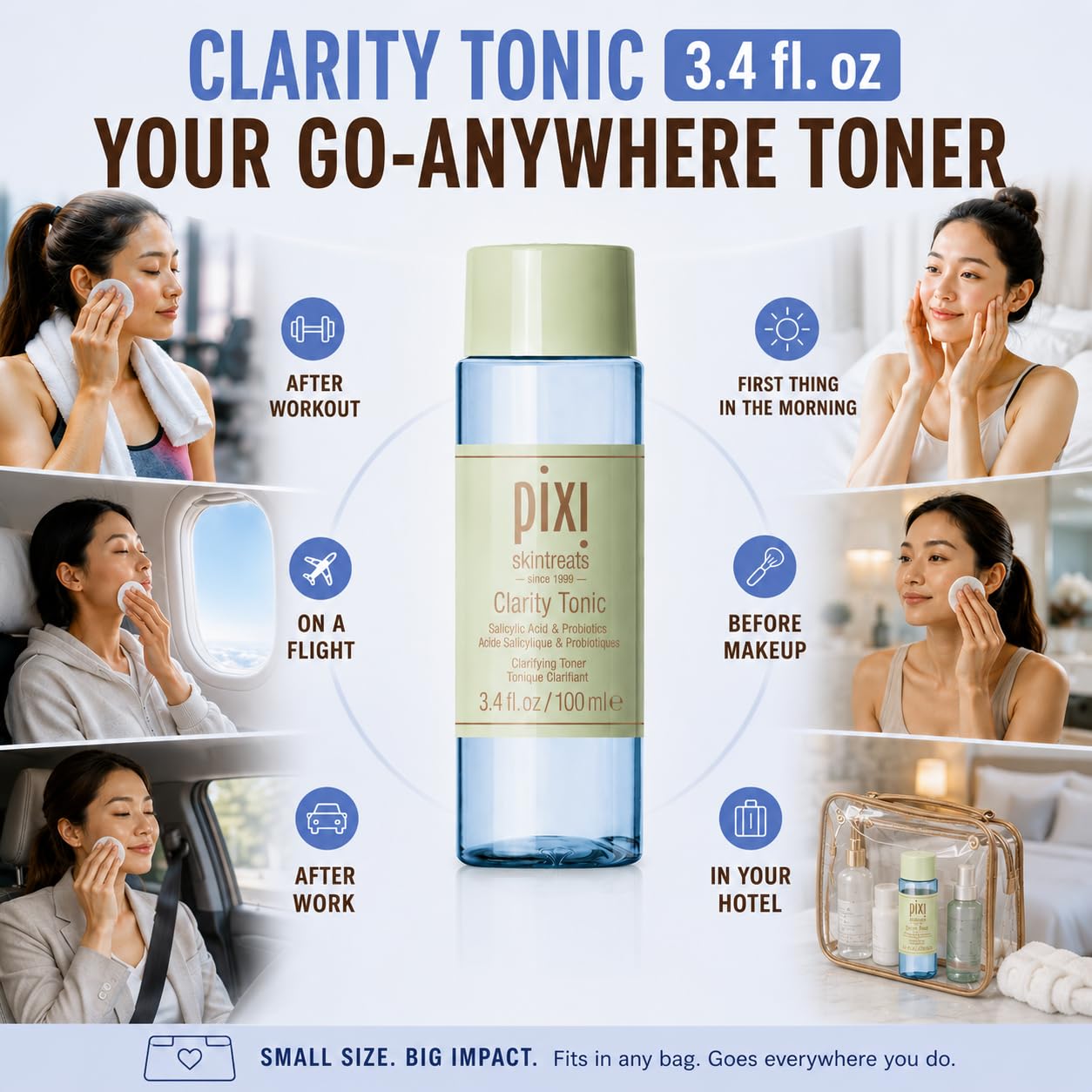 Pixi Clarity Tonic lotion visage AHA BHA 100 ml