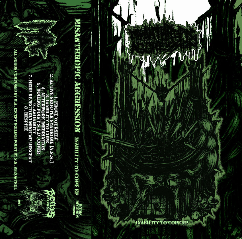 Boris Records BR030 Misanthropic Aggression cassette Inability to Cope