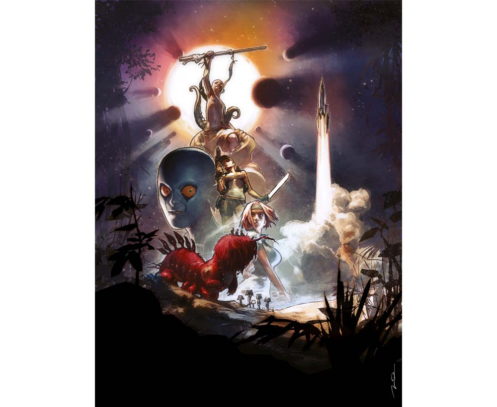 Attakus Atlas Affiche Parel Mondes de Wul 50x70 signée