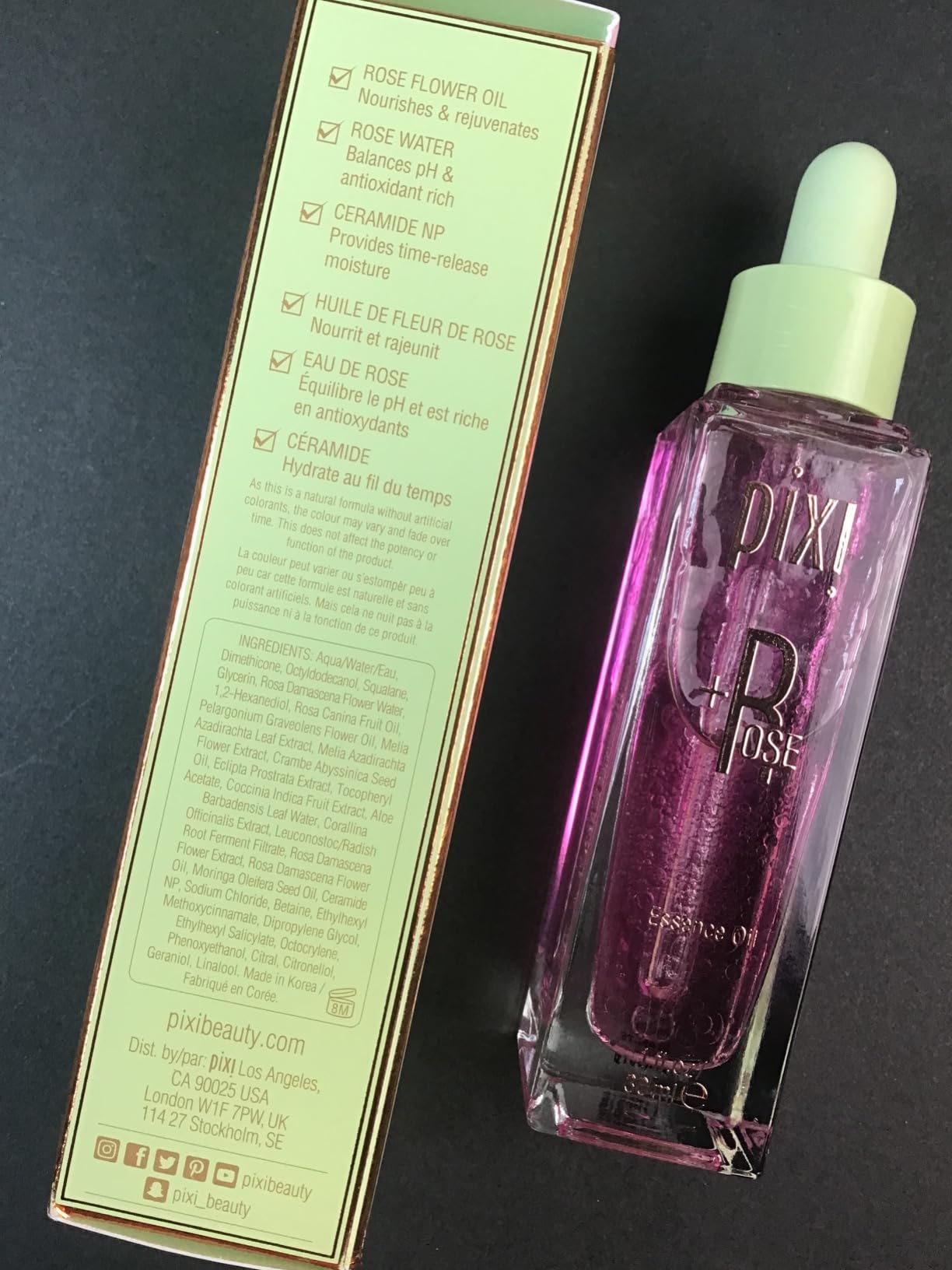 Pixi Rose Essence Oil huile visage rose triphasée 30 ml