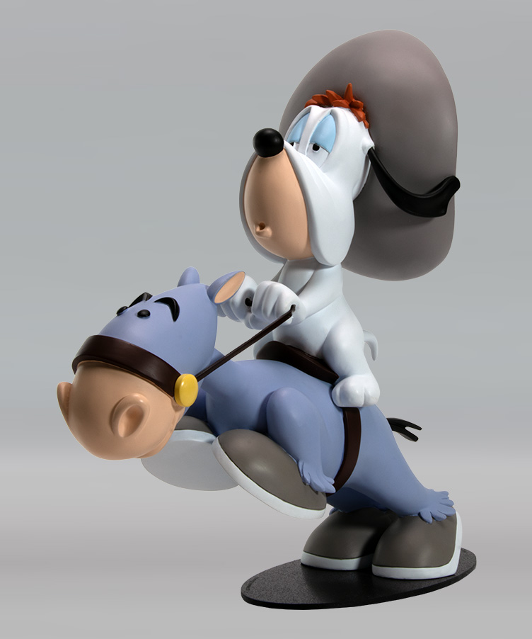 Attakus Prestige Droopy sur son âne figurine grande taille résine