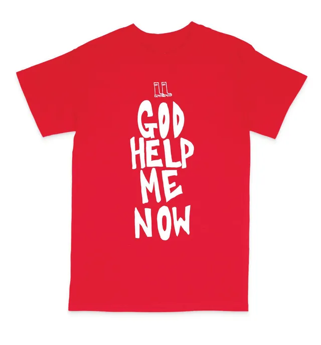 Ellur God Help Me Now t-shirt rouge blanc impression