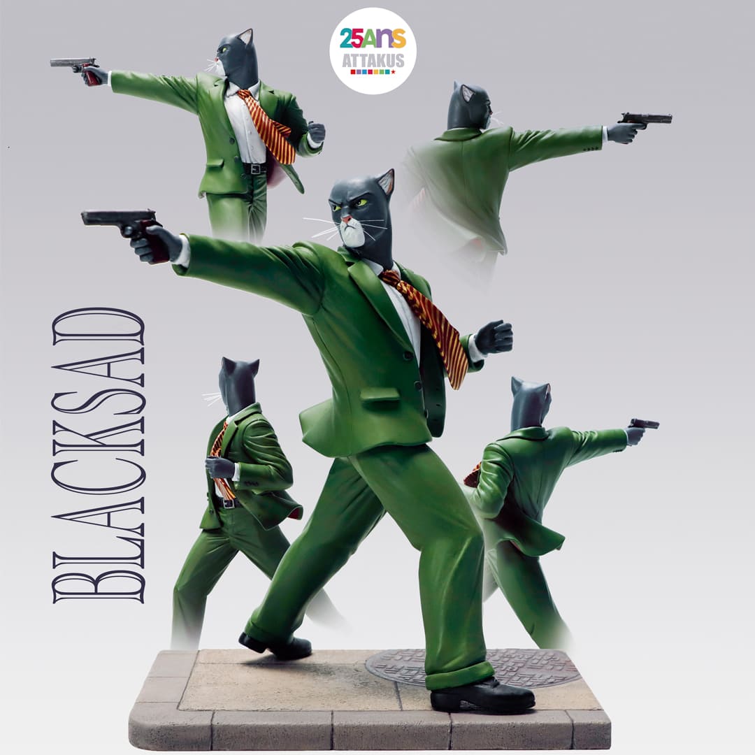 Attakus Blacksad John Blacksad paré à tirer figurine 25 cm
