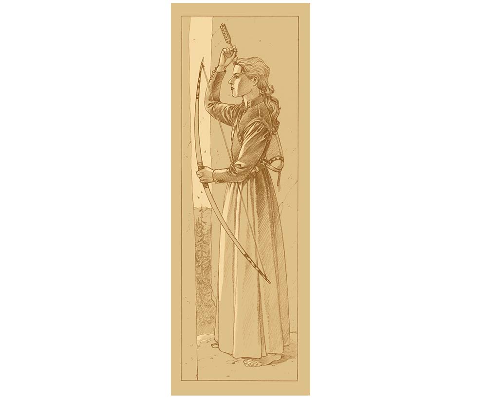 Attakus Atlas Sérigraphie Juillard sépia 35x100 100 ex