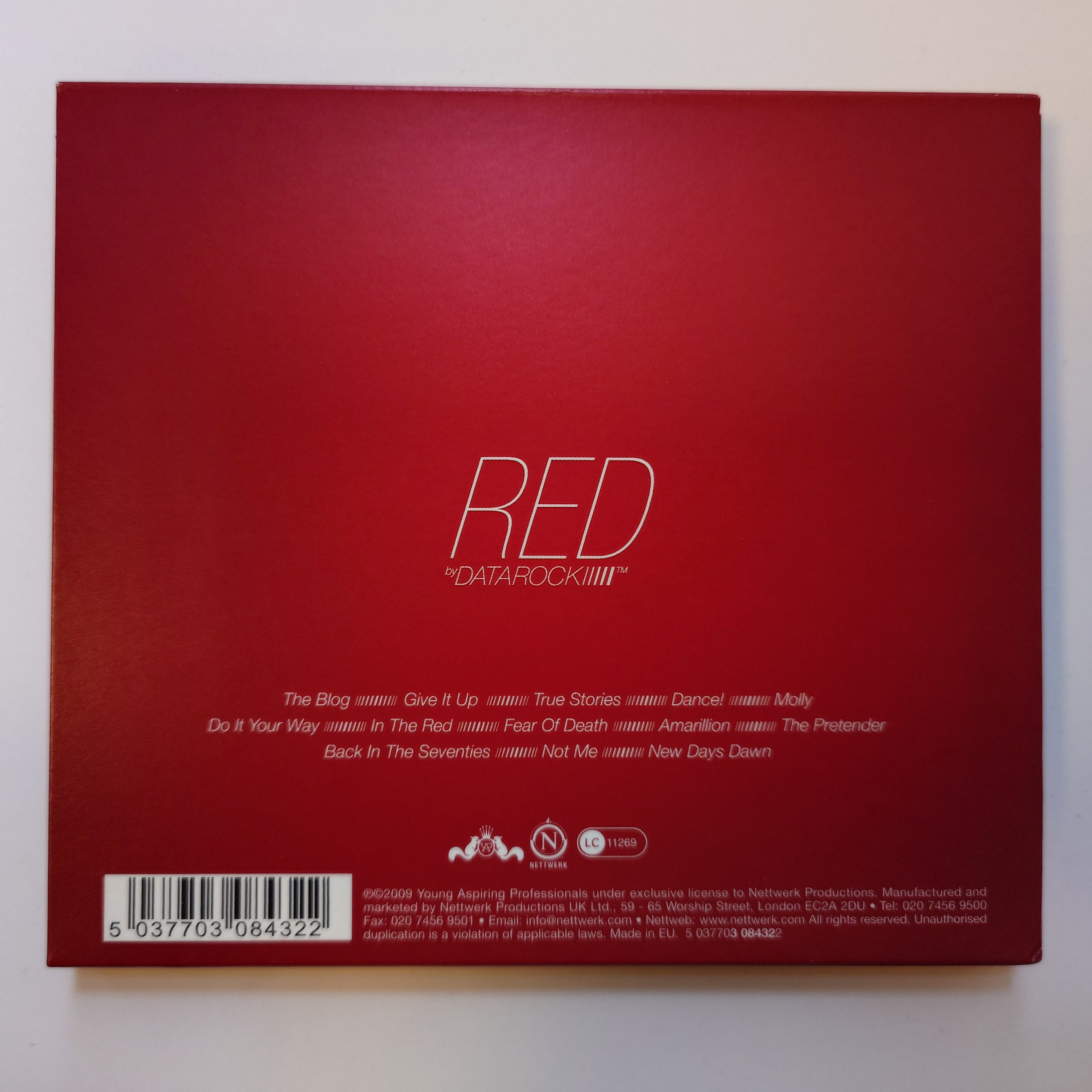 Apollon Datarock RED CD boîtier rouge slipcase