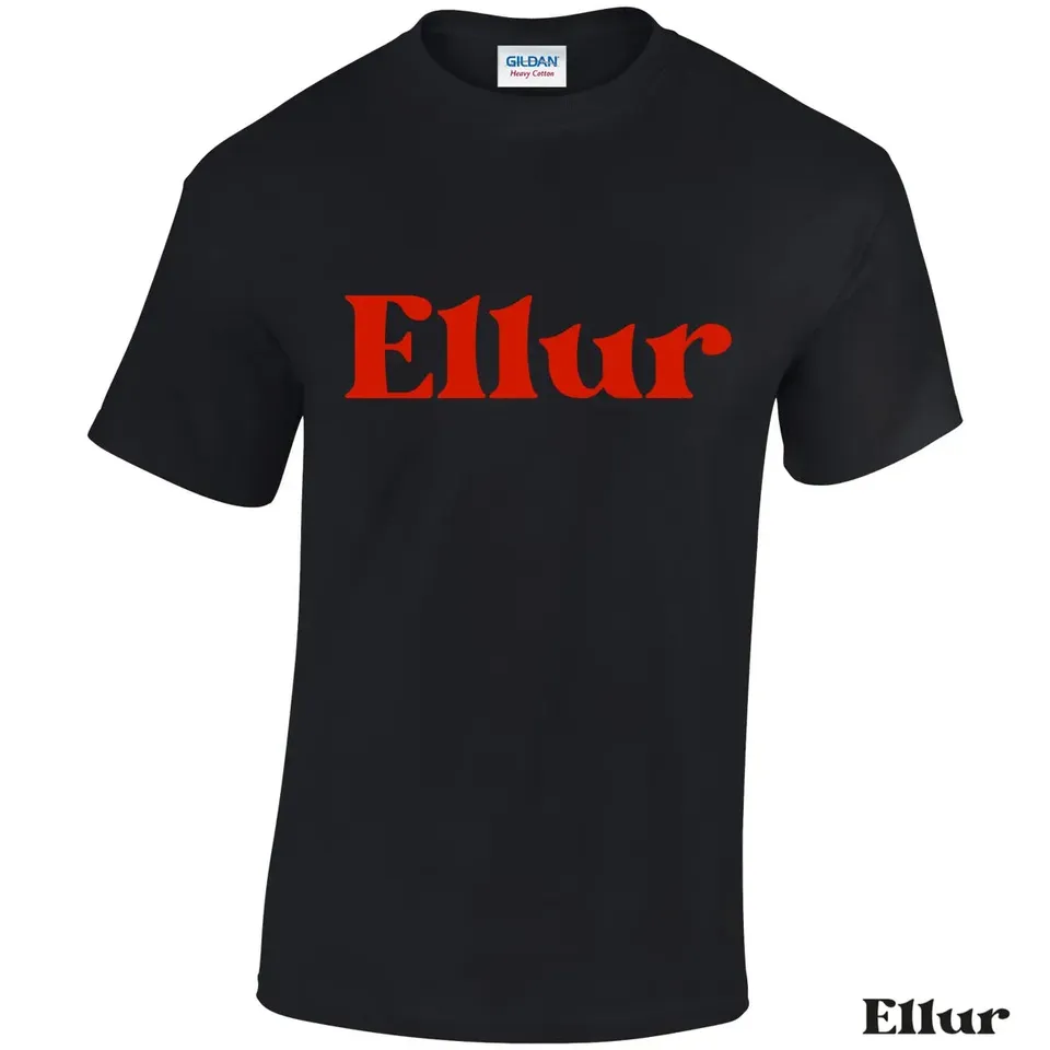 Ellur Logo t-shirt noir coton logo rouge