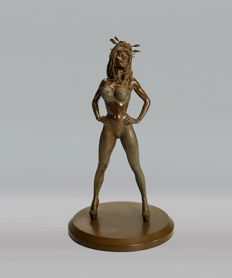 Attakus Prestige Aja Baiser mortel du dragon statue bronzallie