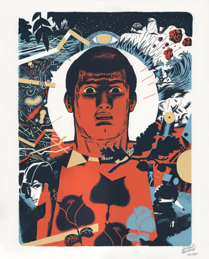 Retour à zéro sérigraphie 50x70 cm 100 ex signée