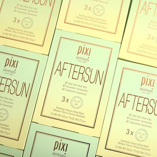 Pixi SunTreats Aftersun Masque Tissu Apres-Soleil Aloe Vera 3x23 g