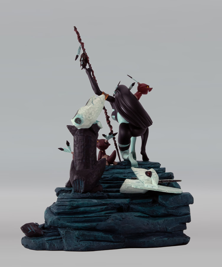 Attakus Luuna rocher version nuit HC15/15 statue 25 cm
