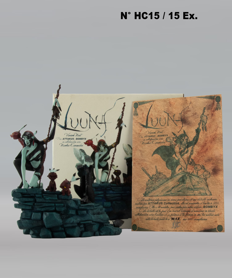 Attakus Luuna rocher version nuit HC15/15 statue 25 cm