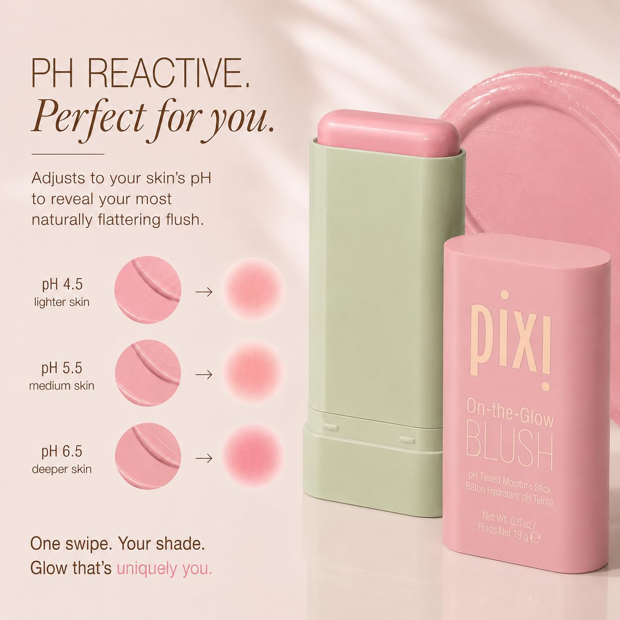Pixi On-the-Glow Blush stick joues Fleur 19 g hydratant