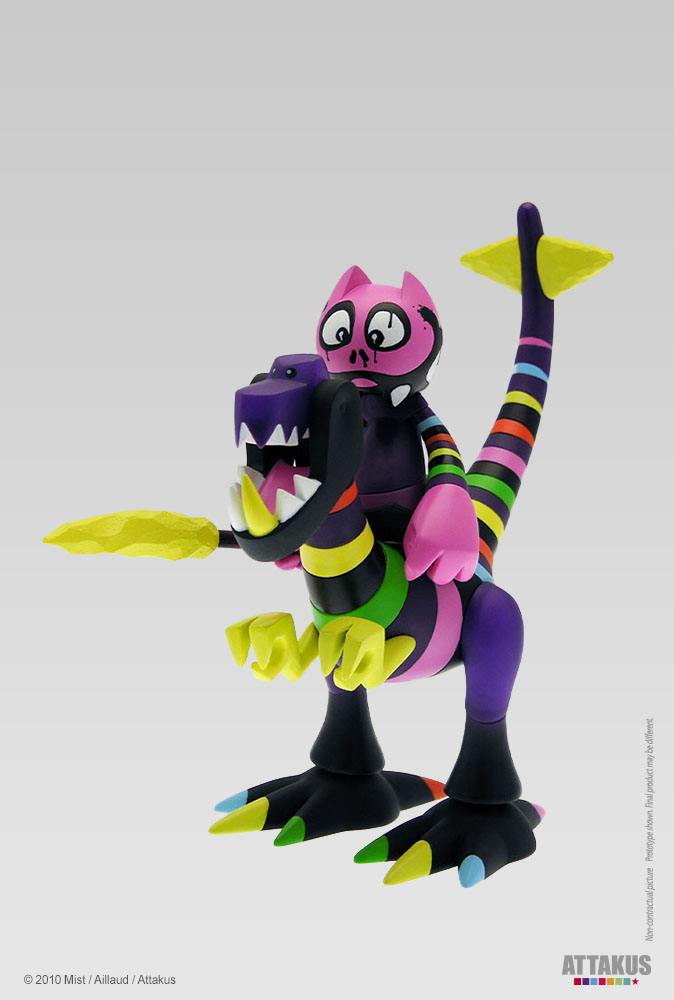 Attakus Atlas Dino & Orus Rainbow Warrior toy vinyle 19 cm