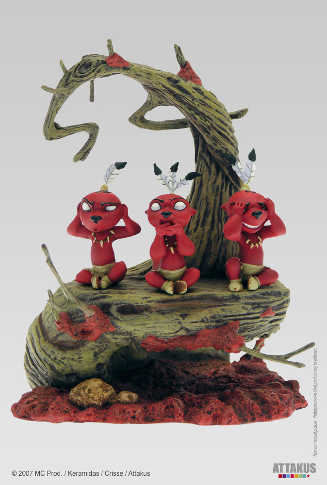 Attakus Métal Pipintus Djinn Noir pack 2 statuettes métal