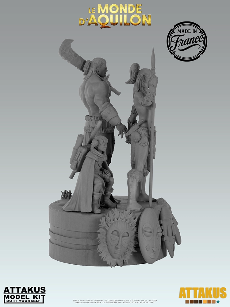 Attakus Model Kit diorama Elfes Masques AQ14D résine 120 mm