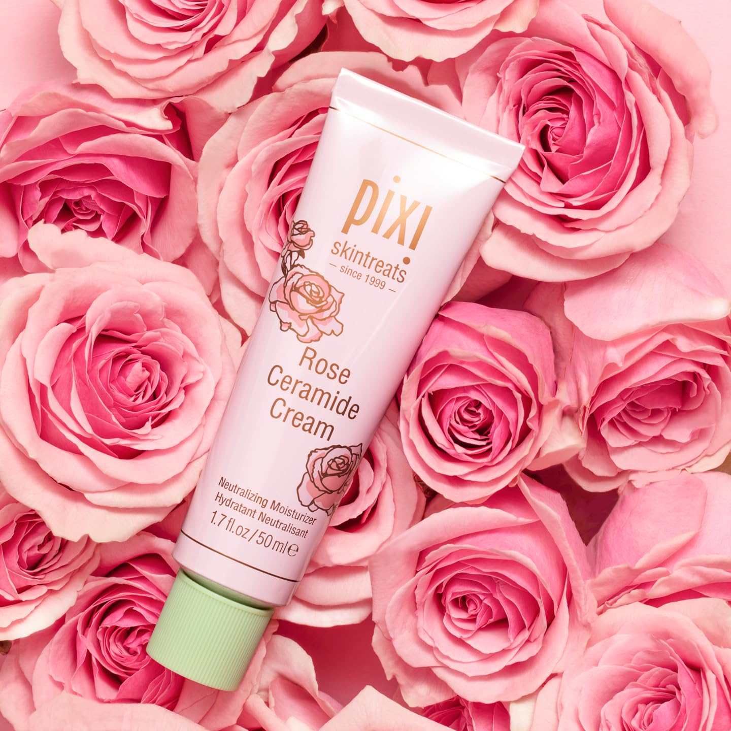 Pixi Rose Ceramide Cream Creme Visage Huile Rose 50 ml
