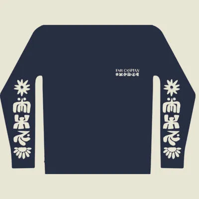 Far Caspian Symbols t-shirt manches longues bleu marine