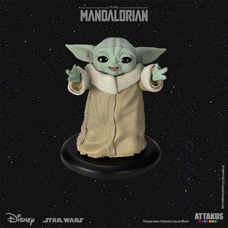 Attakus Classique Grogu Happy 1/5e figurine Mandalorian résine 9,5 cm