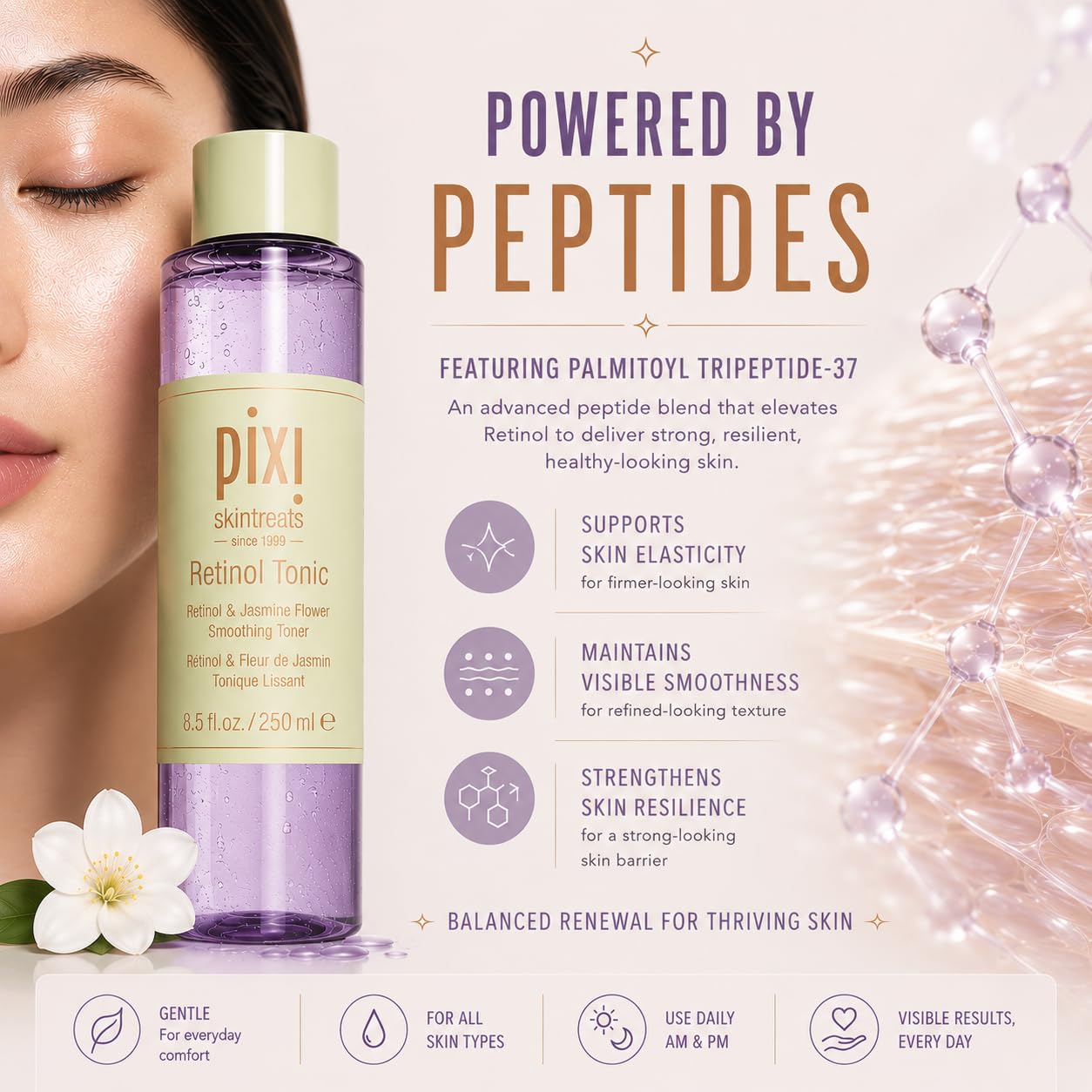 Pixi Retinol Tonic lotion visage rétinol 250 ml peptides