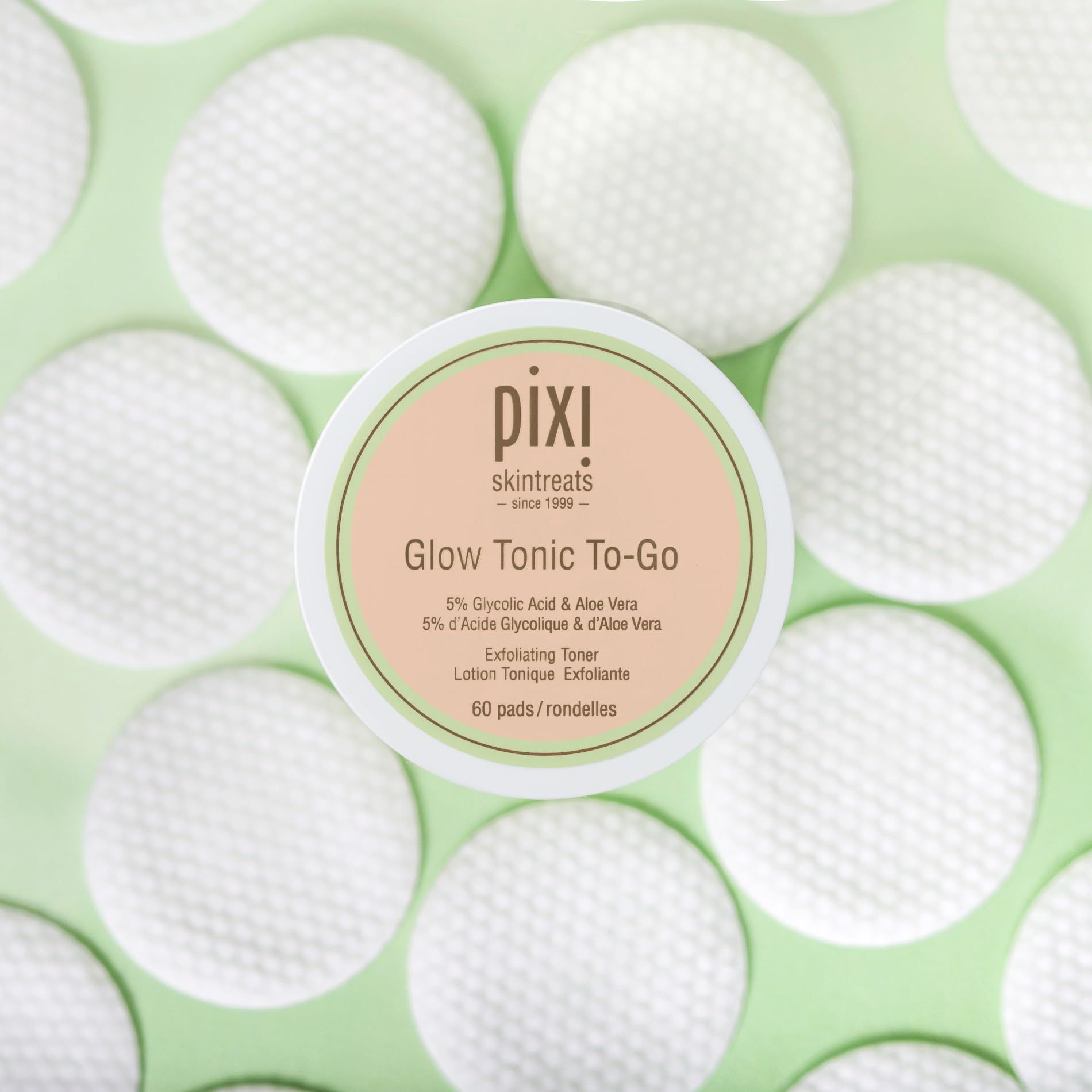 Pixi Glow Tonic To-Go lotion éclat disques exfoliants