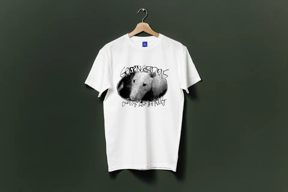 Green Gardens Thistlesifting t-shirt blanc Gildan tailles S-2XL