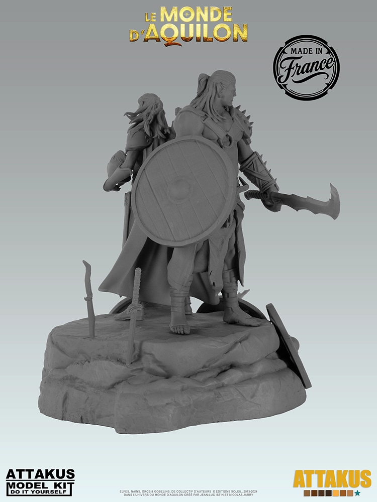 Attakus Model Kit Elfes Boucliers diorama à peindre 120 mm