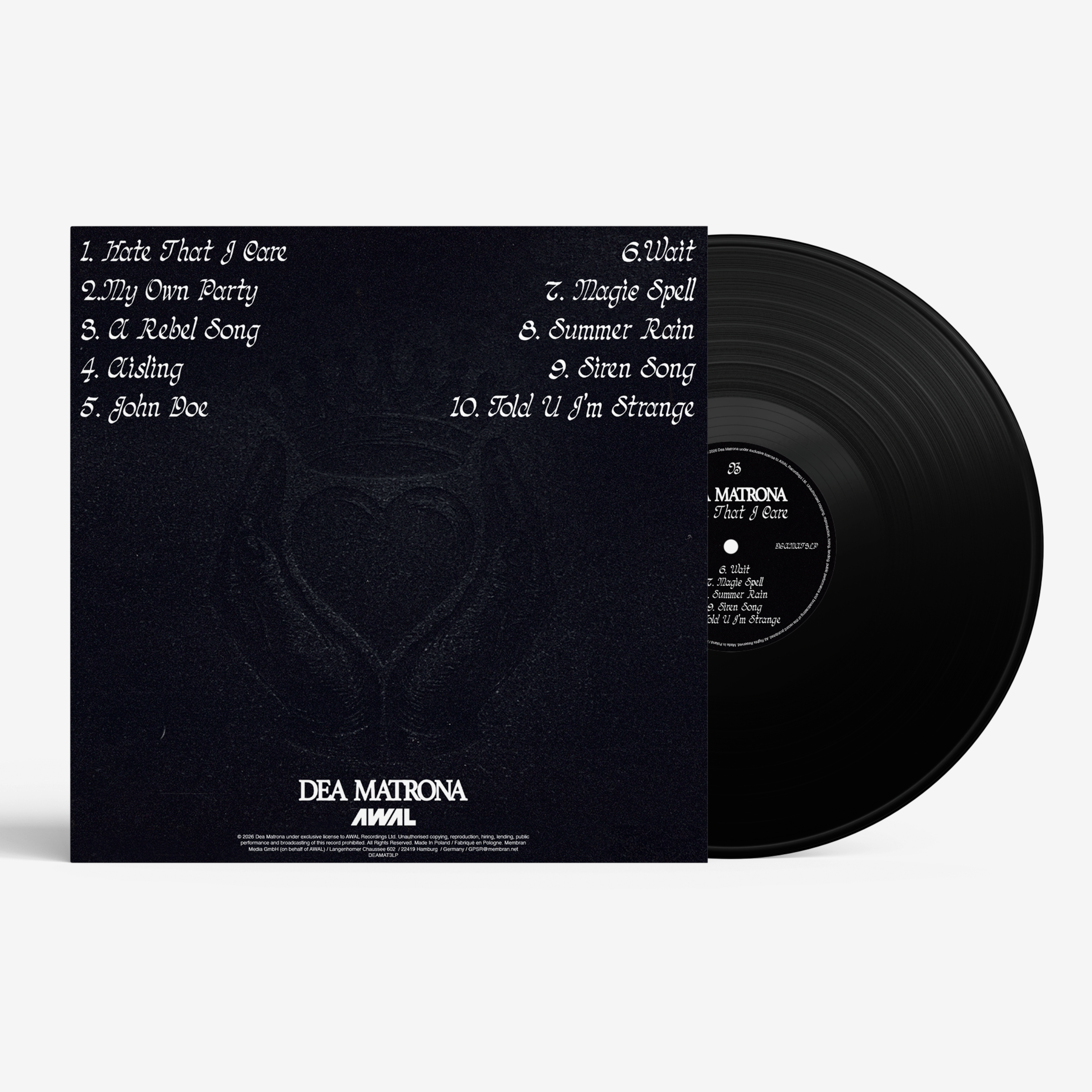 Dea Matrona Hate That I Care vinyle standard LP noir