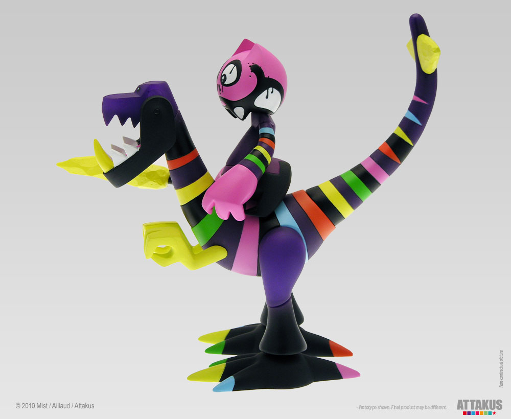 Attakus Atlas Dino & Orus Rainbow Warrior toy vinyle 19 cm