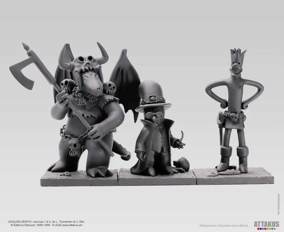 Attakus Collection Prestige Donjon Trio Collector Figurine Noir 3 pcs
