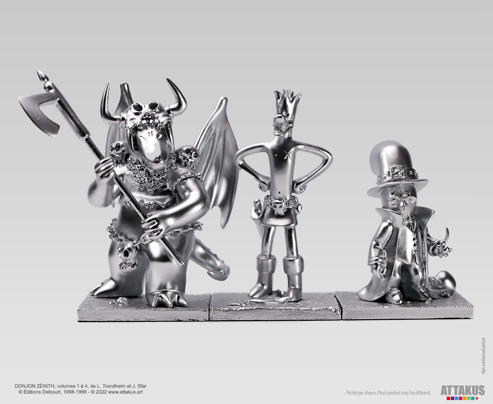 Attakus Prestige Donjon trio argent pack 3 figurines résine