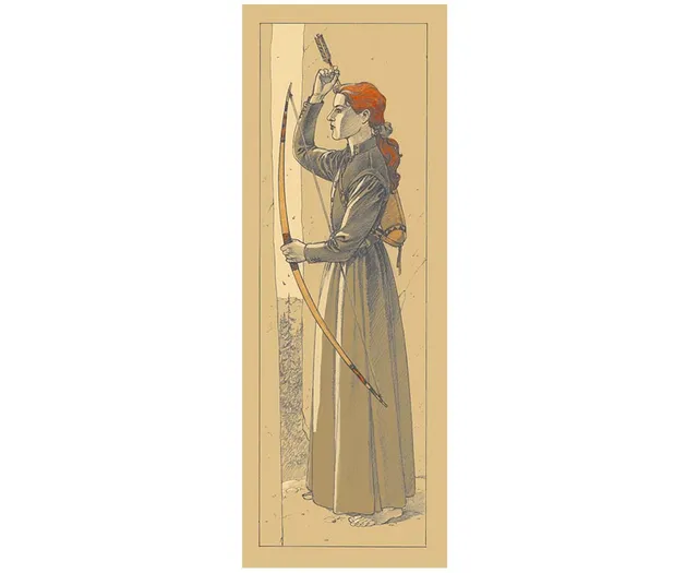 Attakus Juillard Esprit de la flèche sérigraphie couleur 35x100