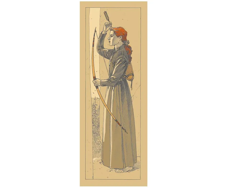 Attakus Juillard Esprit de la flèche sérigraphie couleur 35x100