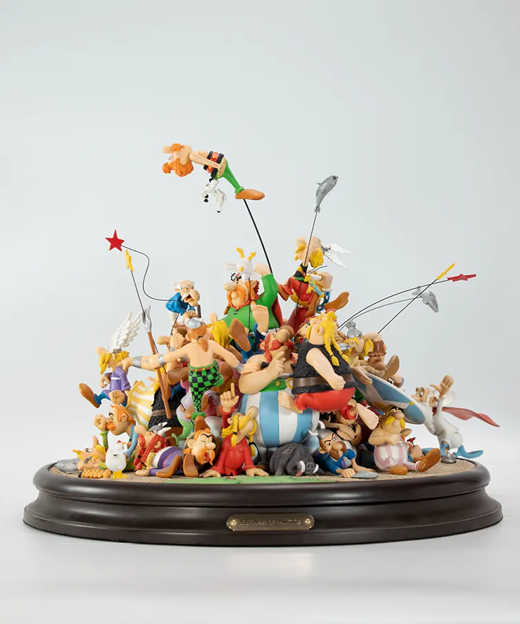 Attakus Astérix Bagarre 50 ans amitié statue n°001/500