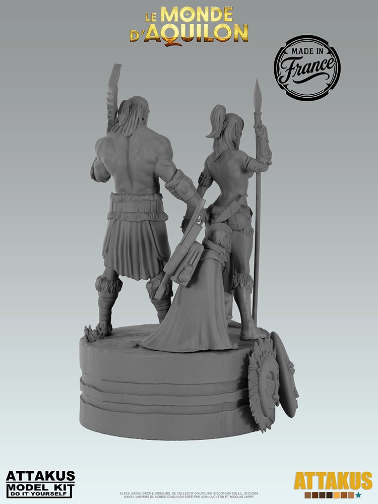 Attakus Model Kit diorama Elfes Masques AQ14D résine 120 mm