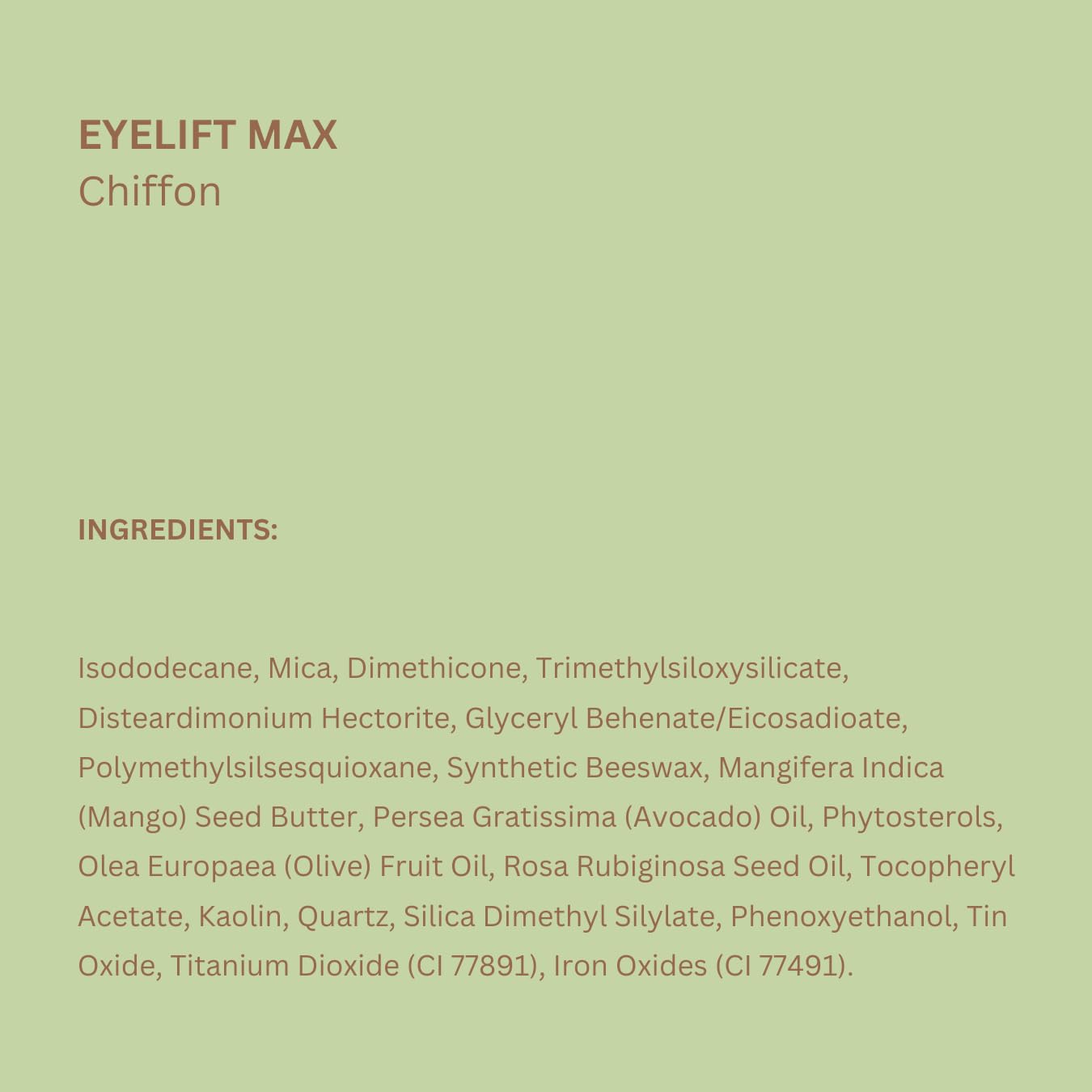 Pixi ColourTreats EyeLift Max Ombre Paupieres Chiffon 3,4 g