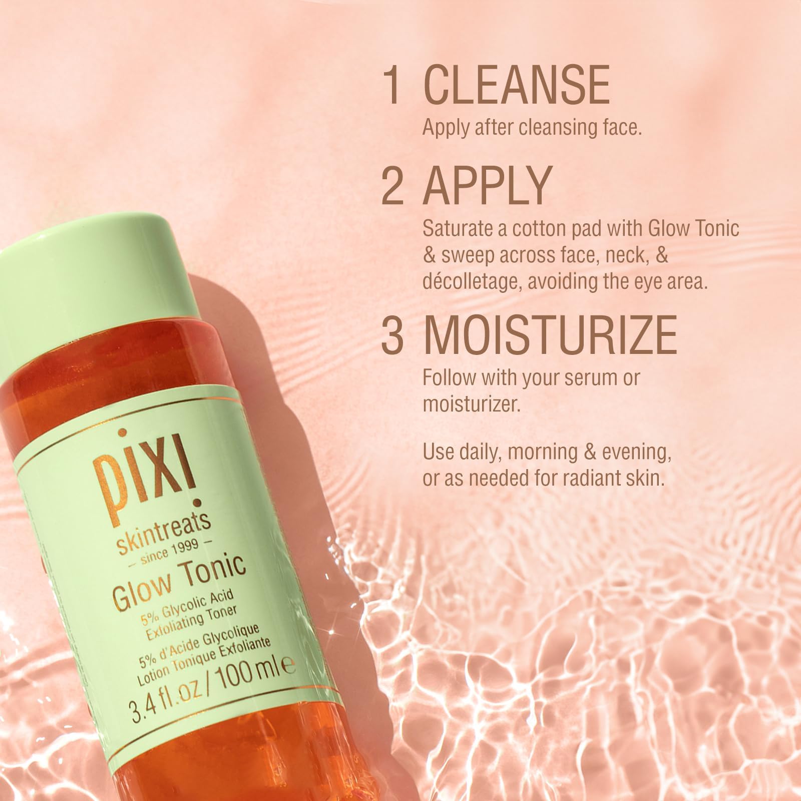 Pixi Glow Tonic lotion tonique exfoliante 100 ml