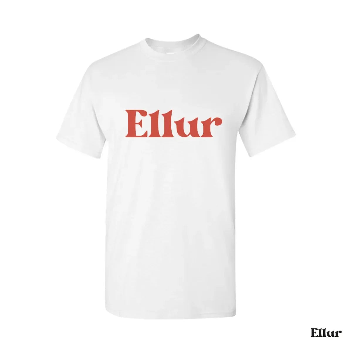 Ellur Logo T-shirt blanc logo rouge