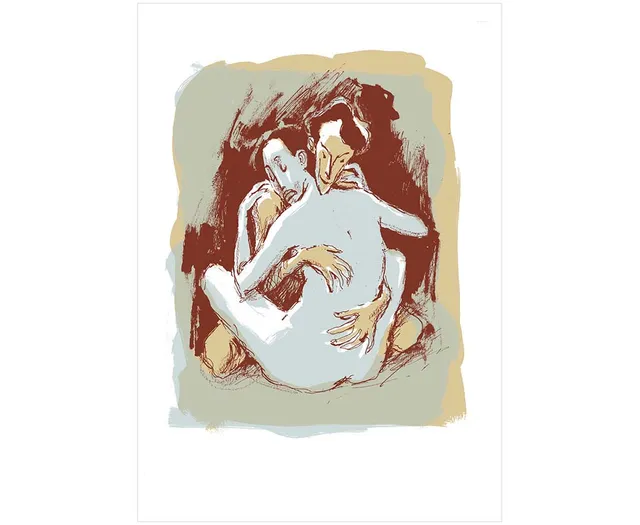 Attakus Atlas Rabaté sérigraphie 45x65 cm signée 100 ex