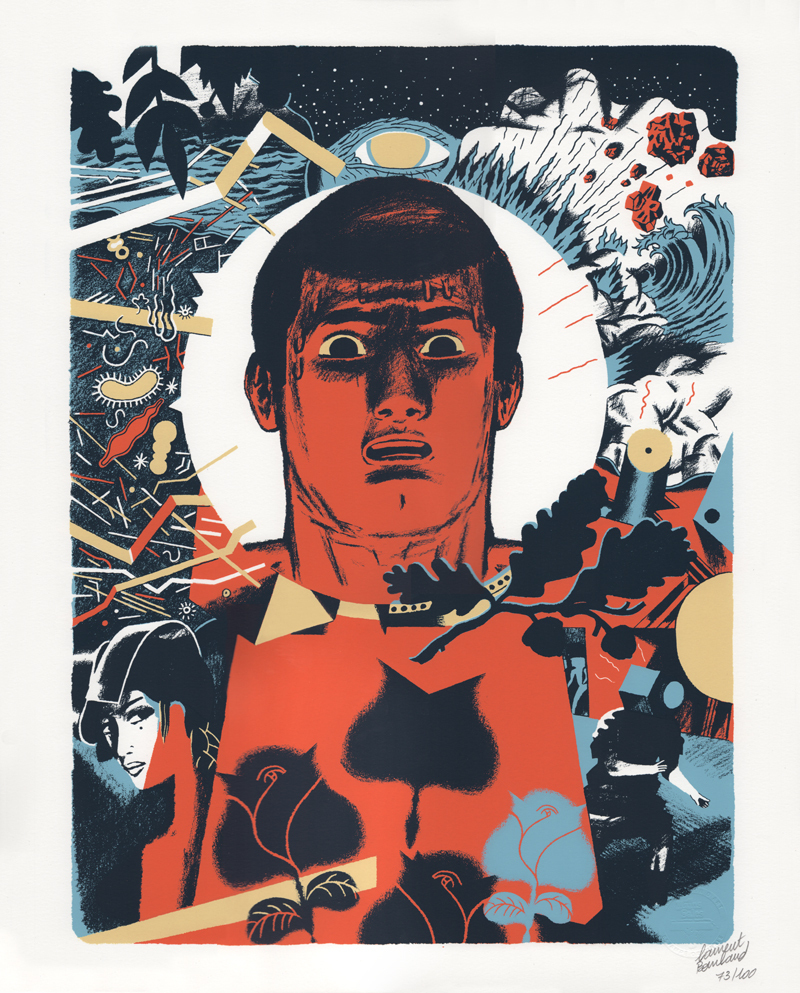 Retour à zéro sérigraphie 50x70 cm 100 ex signée