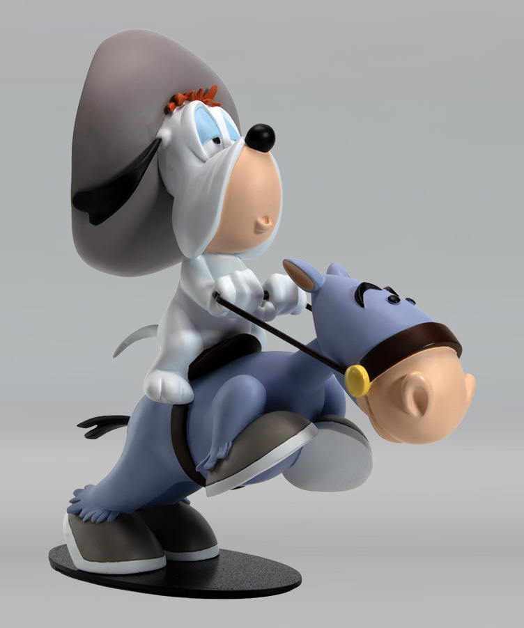 Attakus Prestige Droopy sur son âne figurine grande taille résine