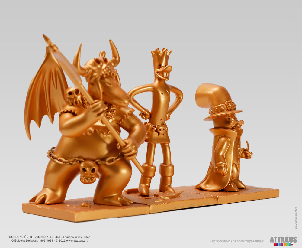 Attakus Prestige Donjon Trio Collector Or statuettes lot 3