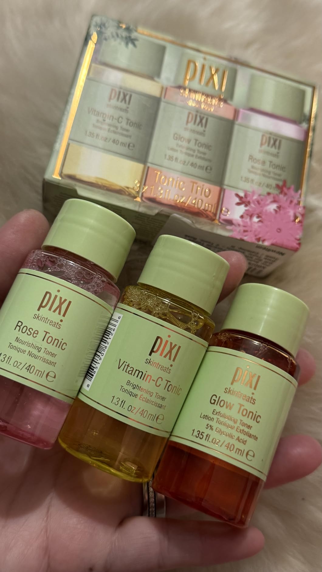 Pixi Glow Tonic trio lotion visage coffret 3 toniques