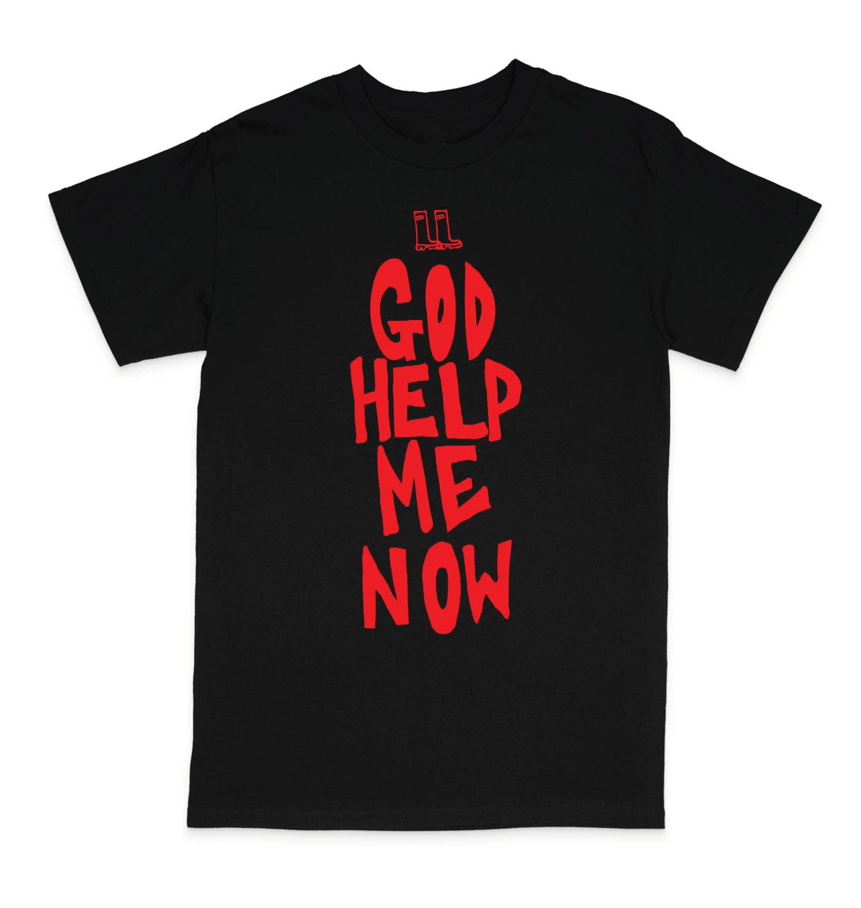 Ellur God Help Me Now t-shirt noir rouge